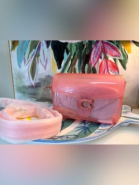 Brand New Authentic Coach Jelly Tabby Silver/Candy Pink From the Runway